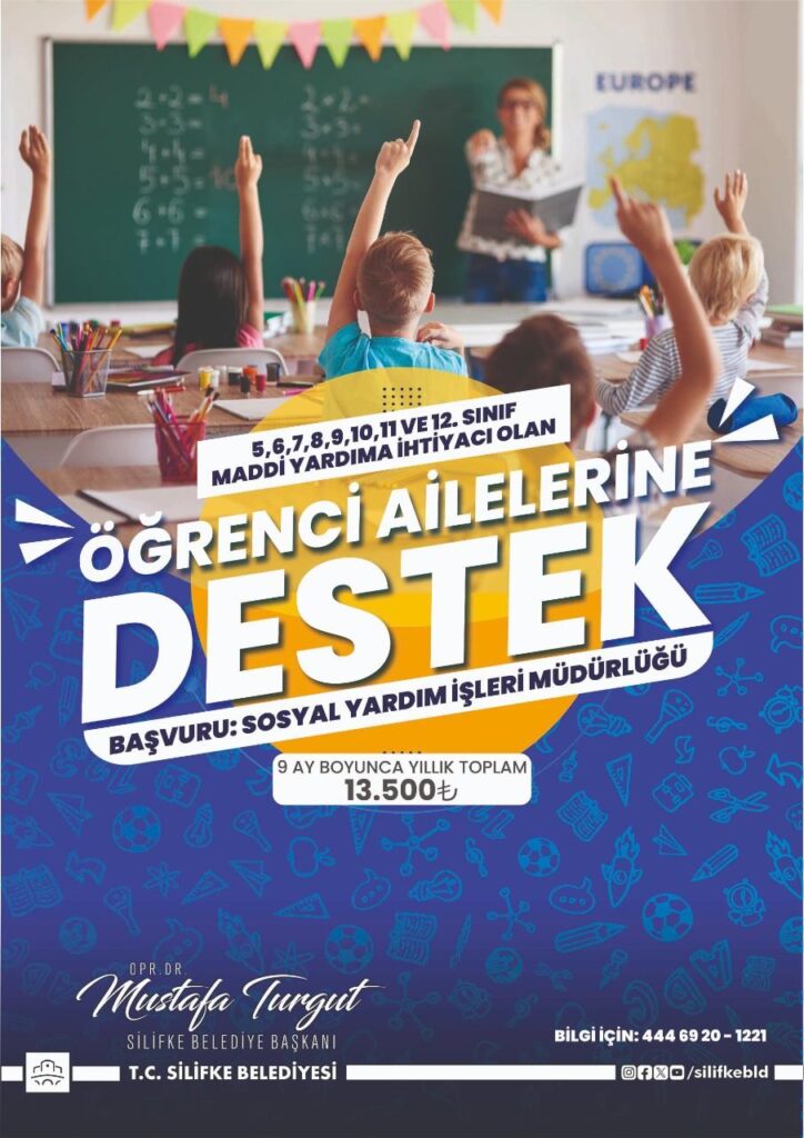 SILIFKE BELEDIYESINDEN OGRENCI AILELERINE DESTEK